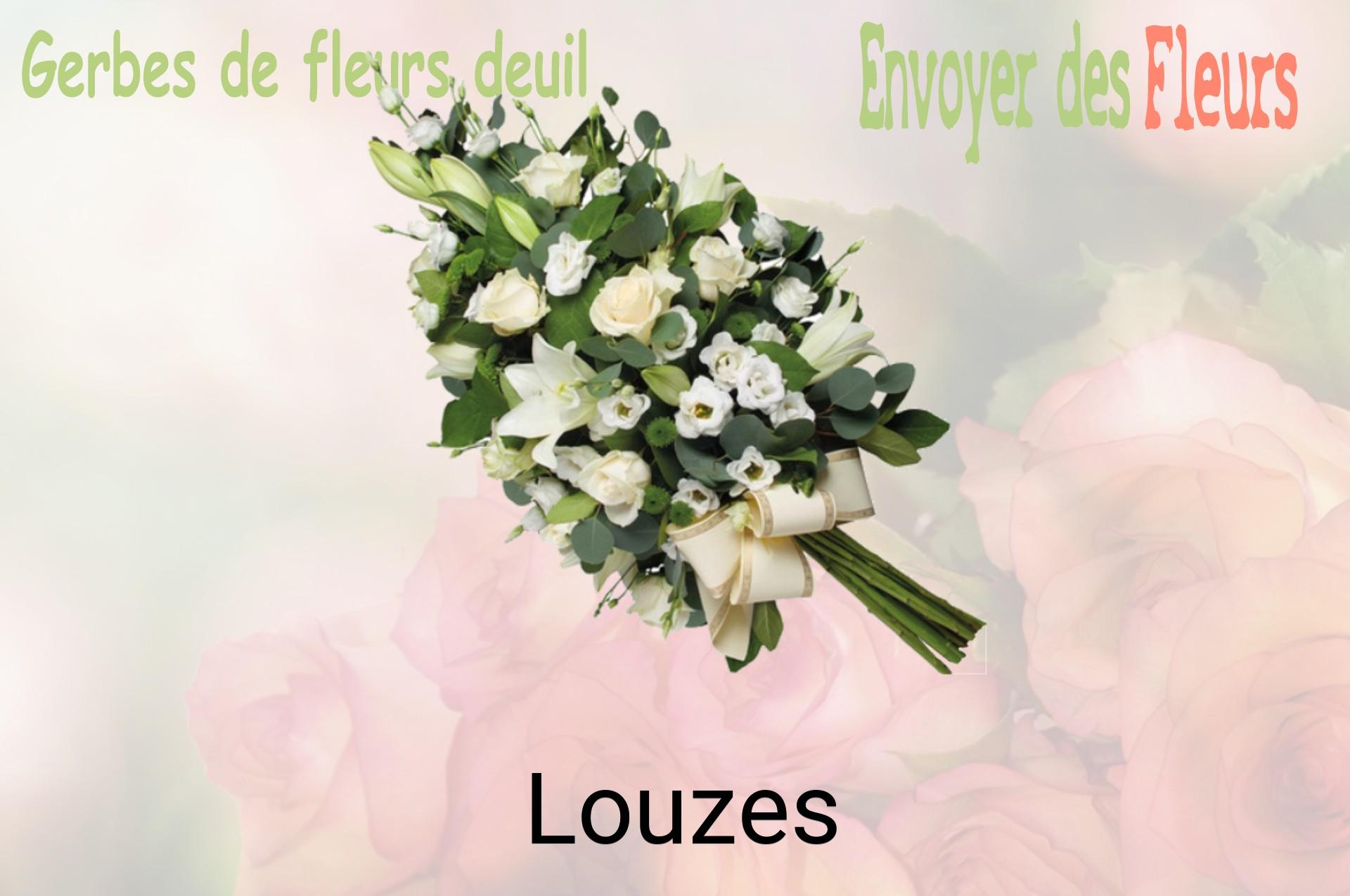 Gerbe de fleurs de deuil livrée à Louzes